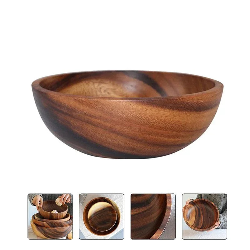 Kitchen  Brown Wooden Bowls