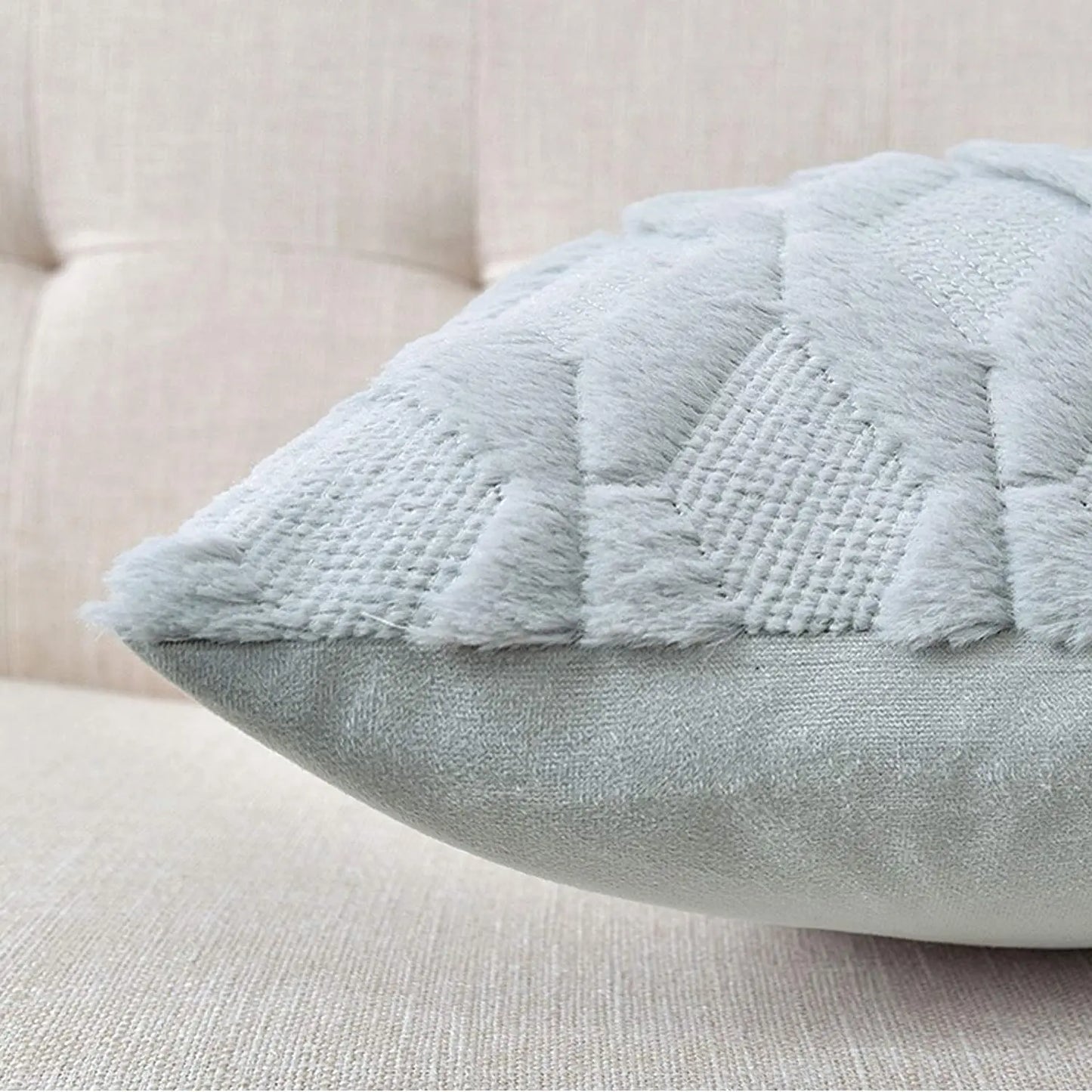 Soft Gray Plush Pillow Cover Cozy Cushion Cover 45x45cm Home Decor Throw Pillow Cover Living Room Bedroom Sofa Christmas