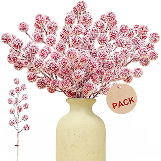 Artificial Flowering PVC Holly Branches/Colors-Red/Green/Floral