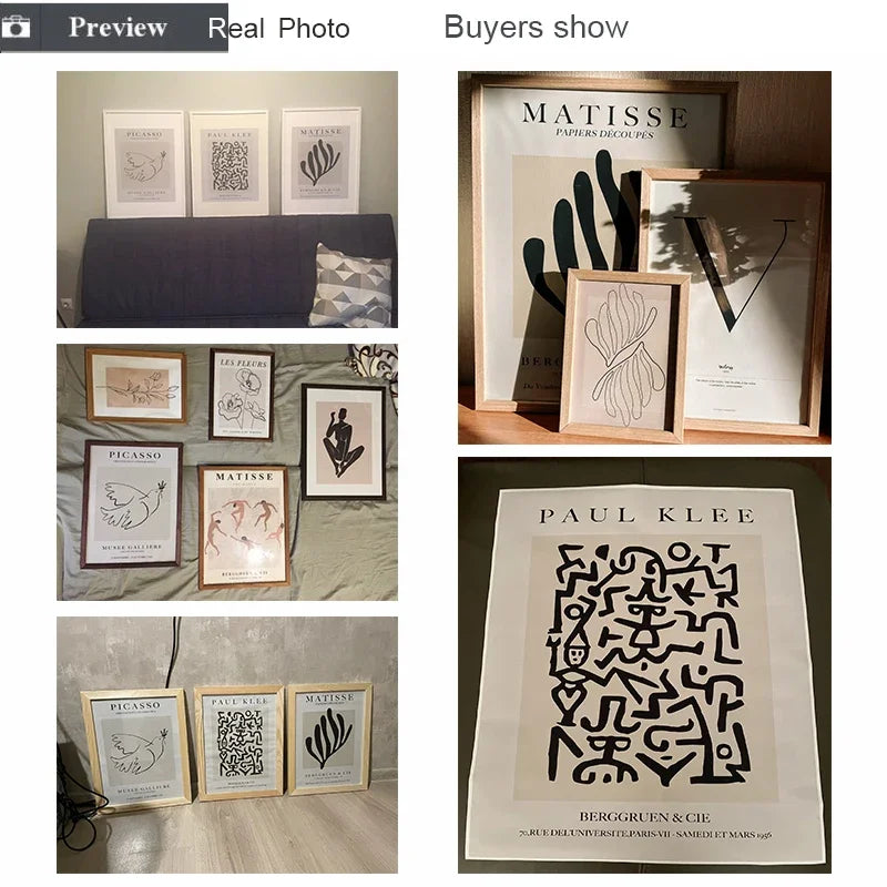 JKPICTURE Modern Art Unframed Rectangle Shaped Scandinavian Abstract HD Canvas Customized Prints/Colors-Black/Beige/White/Multicolor/3 Sizes