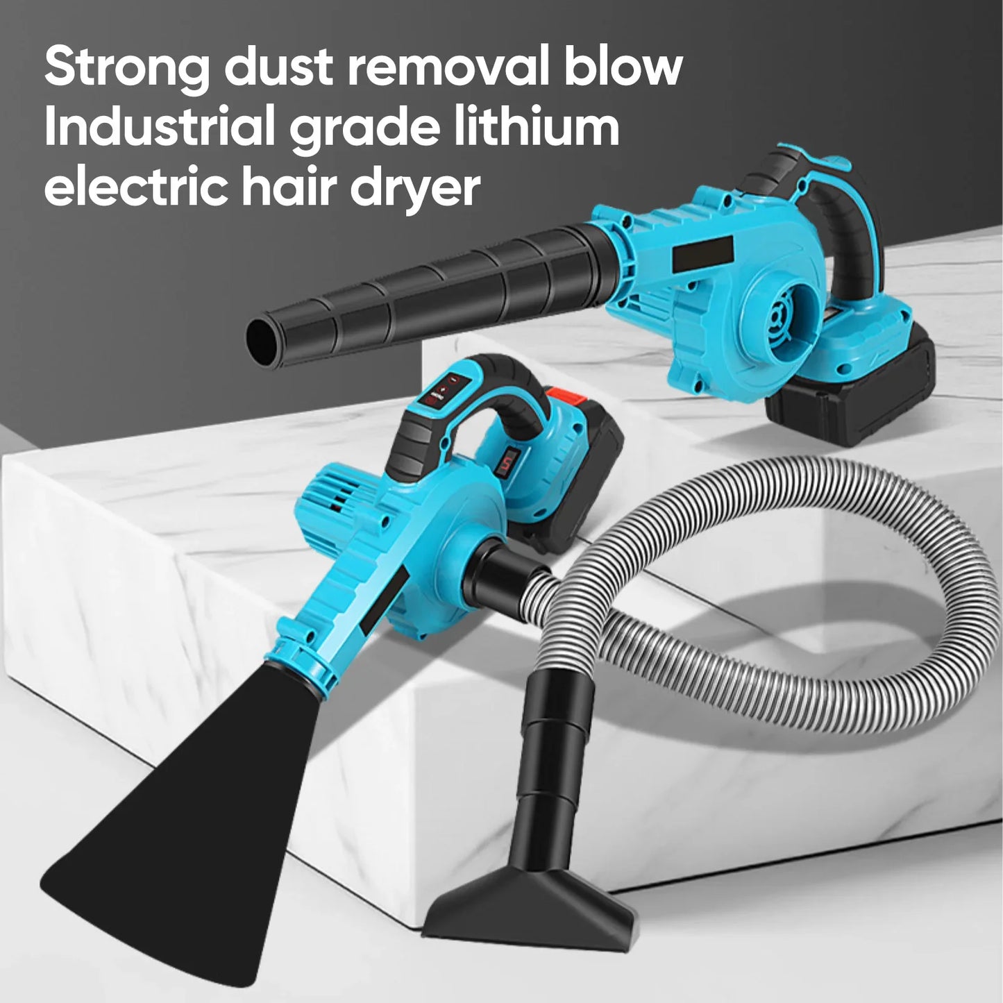 21V Cordless Electric Air Blower&Suction Leaf 2 in1 5 Speed Computer Dust Cleaner Collector Power Tools For Makita 18V Battery