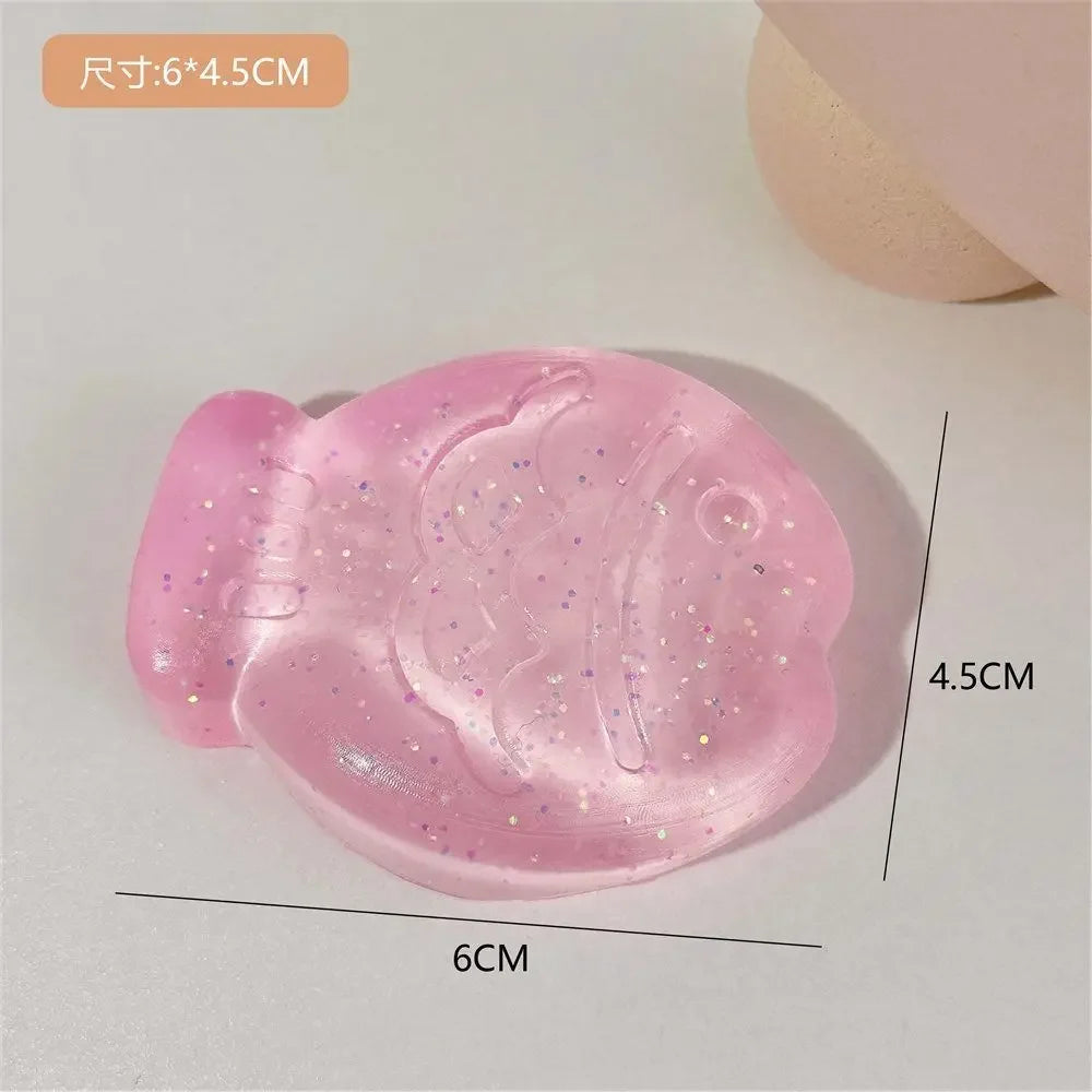 GOOTRADES Squeezable Stretchable Non-Toxic Synthetic TPR Silicone Mini Cute Adorable Animal Cat Paws Pinch Soft Fidget Activity Toys/Colors-Clear/Pink/Gray/White/Blue/Ages: 2-18 Years Old-Adults