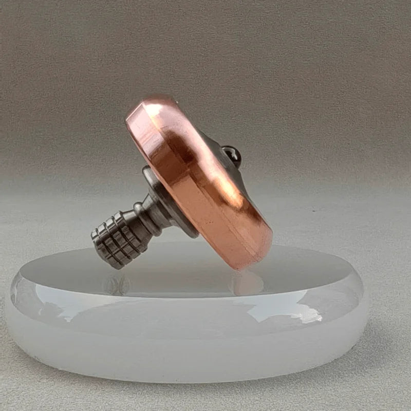 Metal Hand-Eye Twisting Spinning Top Anxiety-Stress Relief Fidget Toys/Base Not Included/Ages: 13-18 Years Old Adults/Colors-Bronze/Silver/Rose Gold /Blue