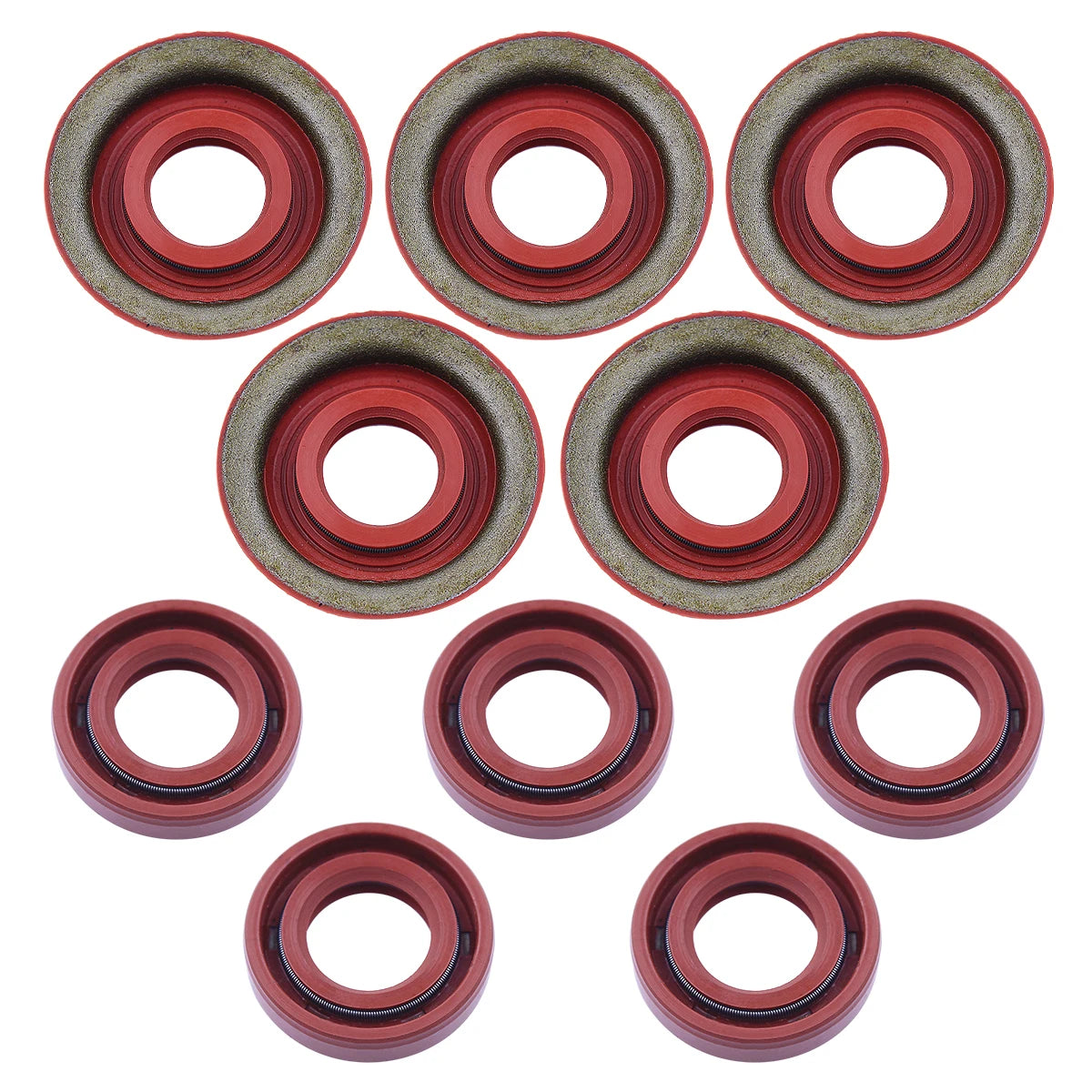 BESDUPA Small Petrol-Gas Powered Chainsaw Engine Motor Part Round Shaped Red-Brown-Black Oil Seal Kits Chainsaw Accessories