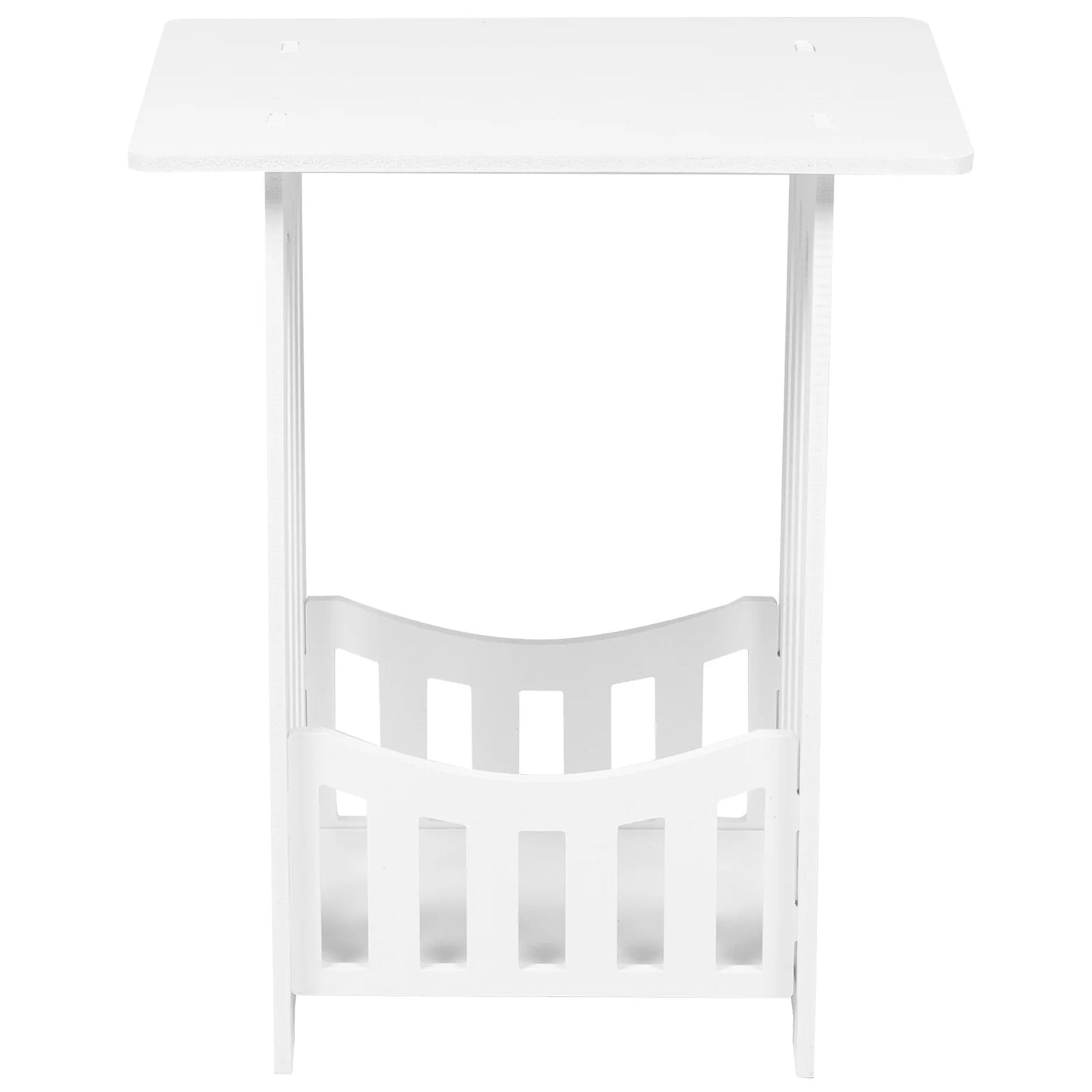 No-EN-Name-Null Modern Small White Rectangle Top-Narrow Plastic-Wood Boho Storage Shelves Nightstands/Size:40.cm X 32.cm X 20.cm/15.72 X12.58 X7.86in