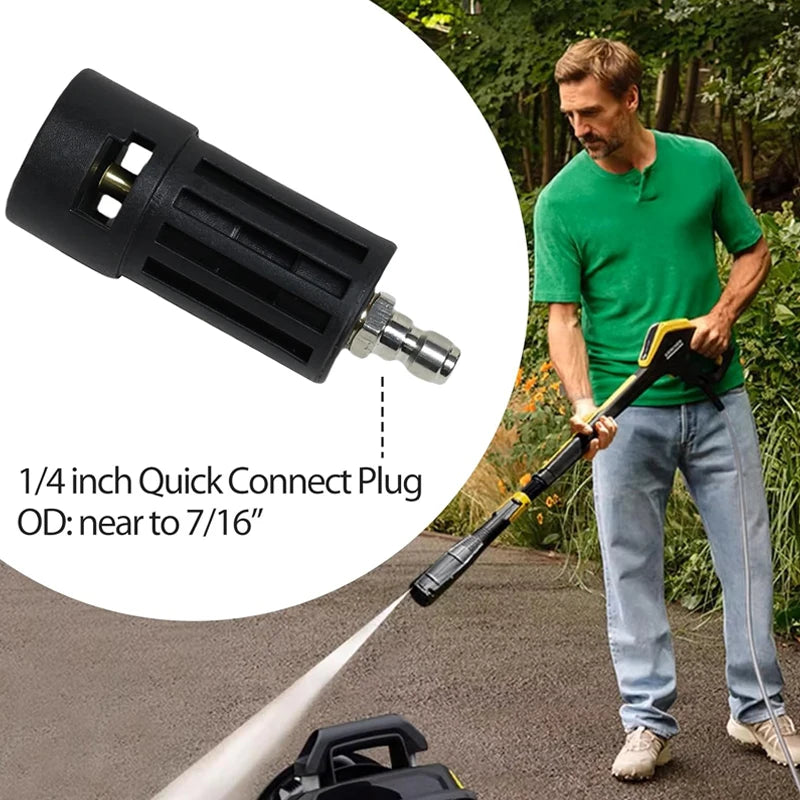 KARCHER Black Body 1/4 Inch Quick Connect Adapters To The Gun-Hose Pressure Washer Accessories/Colors-Black/Silver/Gold
