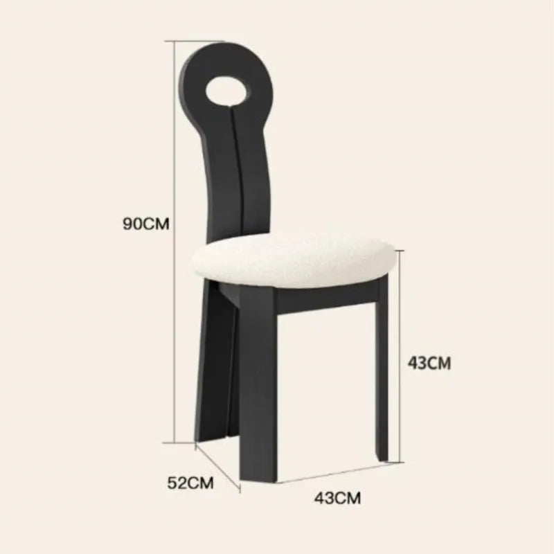 Upholstered French Cream Style Solid Wood Dining Hard Backrest Chairs/Colors-Black/Beige/Brown