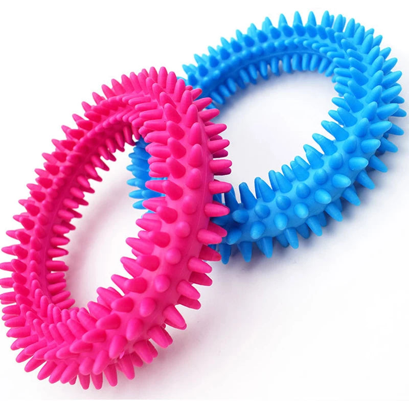 Preschool Rainbow Green Round Plastic Spiky Sensory Flexible Bracelet Ring Activity Toys/ Don't EAT/ Ages: 13-18 Years Old + Older/Colors-Pink/Blue/Green/Orange/Yellow/Multicolor