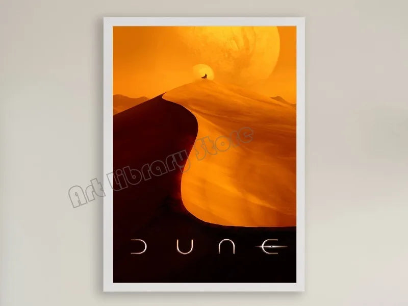 No-EN-Name-Null Modern Unframed Canvas Watercolor Retro Movie Scene Dune Desert Travel Rectangle Wall Prints/ Colors-Orange/ White/ Beige/ Blue/ Brown