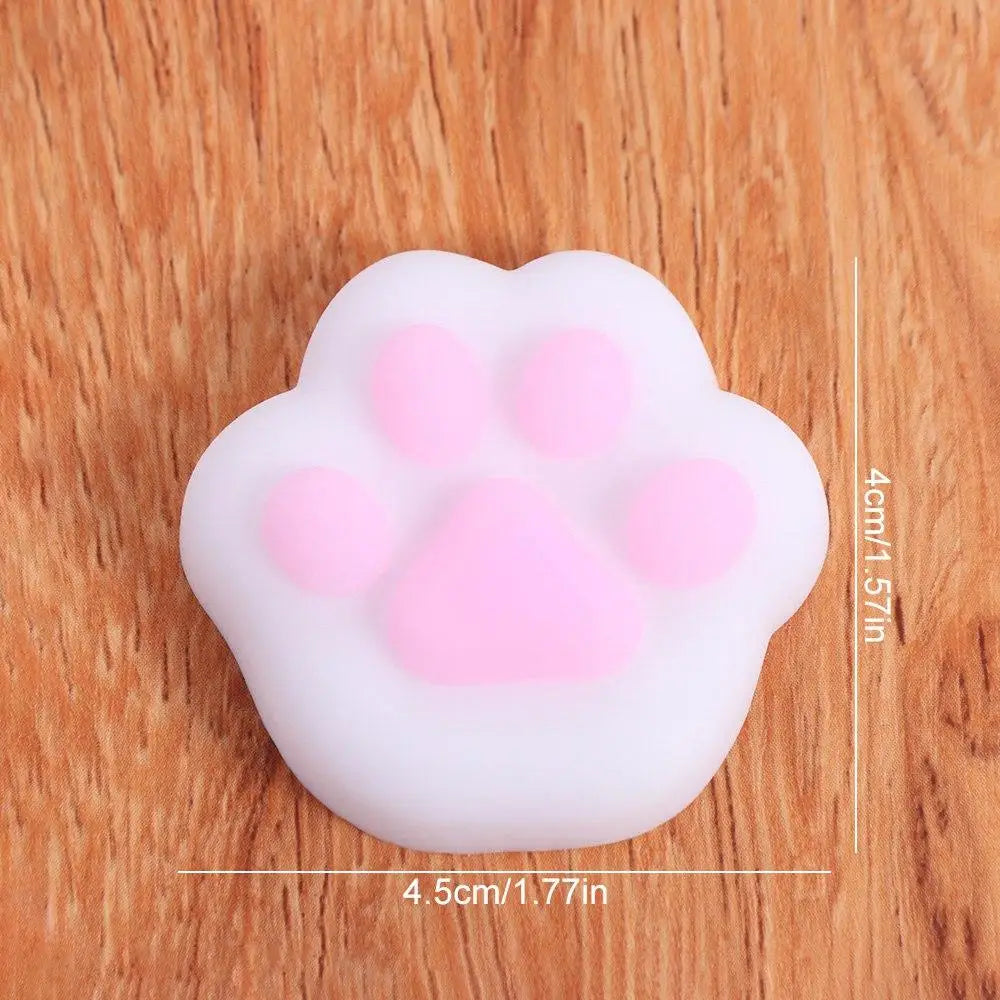 GOOTRADES Squeezable Stretchable Non-Toxic Synthetic TPR Silicone Mini Cute Adorable Animal Cat Paws Pinch Soft Fidget Activity Toys/Colors-Clear/Pink/Gray/White/Blue/Ages: 2-18 Years Old-Adults