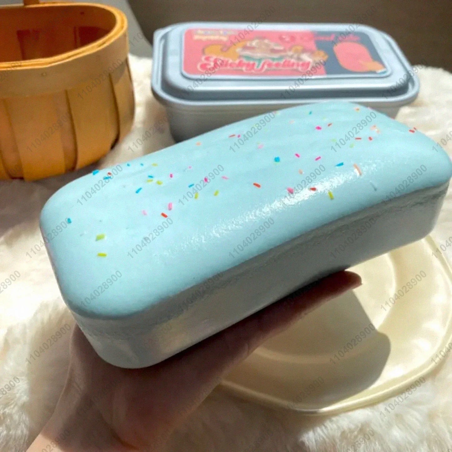 No-EN-Name-Null Teens-Adults Plastic Synthetic Silicone Boxed Sticky Realistic Pink Sweet Cake Squishy Slow Rising Squeezable Stress-Anxiety Relief Activity Toys/Ages: 13-18 Years Old Adults/Colors-Pink/Gray/Blue/White/Brown/Yellow/Beige