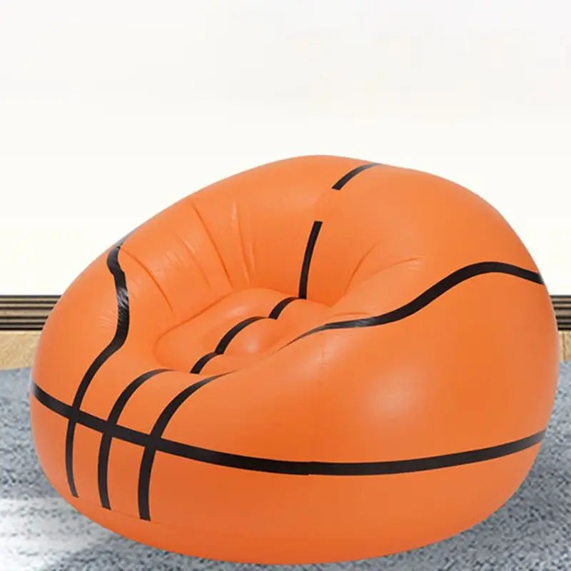 ZJMZYM Modern Indoor Soccer Ball-Basketball Sport Theme Round Shaped Vinyl Upholstery Inflatable Durable PVC Plastic PS Synthetic Multicolor Polyester One Person Lazy Bean Bag Chairs /Colors-Orange/Black/White/Multicolor/Geometric