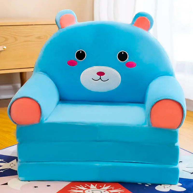 No-EN-Name-Null  Modern Kids One Seat Purple Cute Cartoon Animals-Princess Design Upholstered Padded Soft Polyester Fabric Armchairs/Colors-Purple/Red/Pink/Blue