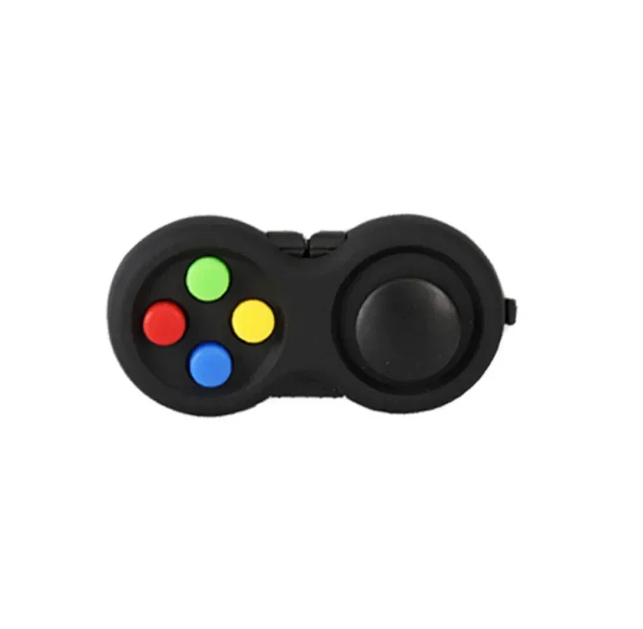 FUYAOZHISHANG Preschoolers-Adults Multicolor Plastic Handheld 8-Functions Fidget Controller Rotary Dial Electronic Lights Stress-Anxiety Reducer Keychains Activity Toys/Colors-Red/Black/Multicolor/Dots/Ages: 6-18  Years Old-Adults