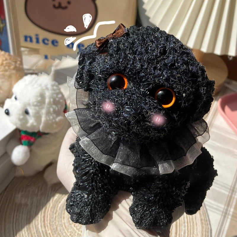 MARBIT Teens-Adults 3D TPR Synthetic Plastic Super Cute Realistic Black Puppy Animal Flexible Pinching Squeezing Stress-Anxiety Reliever Executive Toys/Ages: 13-18 Years Old-Adults
