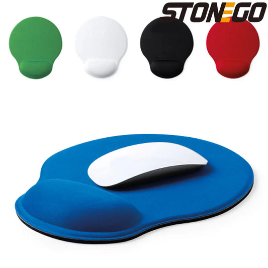 STONEGO EVA Neoprene Fabric Customized Shape Anti-Skid Silicone Base Wrist Foam Sponge Support Computer-Laptop Gaming Mouse Pads/Colors-Blue/Pink/Black/Gray