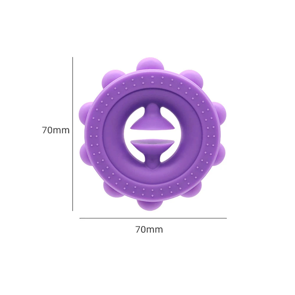 MEADE Waterproof Soft Silicone Multicolor Round Tractor Wheels Shaped Popping Squeezing Stress-Anxiety Reliever Hand Gripper Suction Cups Activity Toys/Colors-Green/Purple/Red/Blue/Orange/Multicolor/Ages: 13-18 Years Old-Adults