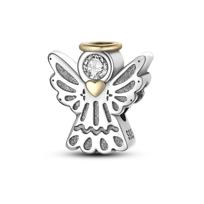 No-EN-Name-Null Women Sterling Silver Enamel Rainbow-Hot Air Balloon Design Fine Imitation Zircon Stone Glass Nuggets Beads Shaped Charms-Pendants/ Colors-Rainbow/Multicolor/Silver/Pink/Animal/Floral