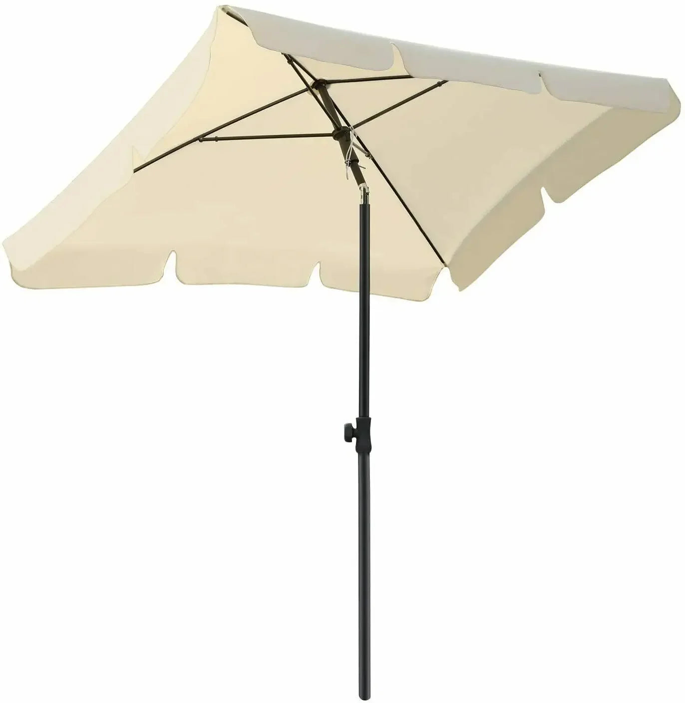 No-EN-Name-Null Adjustable Height Foldable Patio Waterproof Creamy White Beige-Gray Rectangular Shaped Cool UV-Rain Protection Copper-Zinc Alloy Pole Polyester Fabric Cover Canopy Outdoor Umbrellas