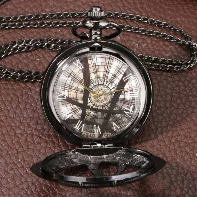 MARVEL Adults Quartz Analog Display Antique Acrylic Face Movies Marvel Doctor Strange Retro Bronze Metal Alloy Oval Hollow-Out Eye Of Agamotto Design Chain-Pocket Watches/Colors-Black/Gold/Light Gray/Retro Bronze/Retro Gray
