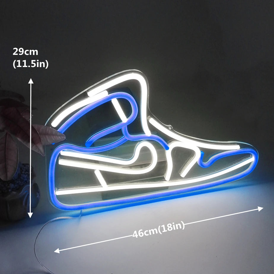 DELINEON Indoor Free Standing Adjustable Acrylic-Silicone LED NEON Blue Bicycle Shaped Wall-Mounted NEON Signs/Colors-Pink/White/Blue/USB-DC Powered/Dimmer Switch/Paste Hook-2 Hooks/Transparent Line/Power Cord/Meta Chain