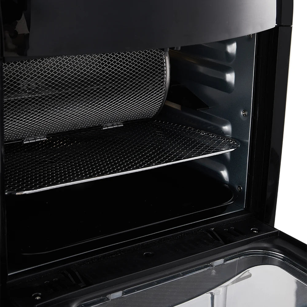 Voltsify Black Non-Stick Air Fryer/Adjustable Temperature/Rotisserie Basket/ Automatic Power Off/ Memory Function/1800W/220-240V-50Hz/PP-Tin Plate