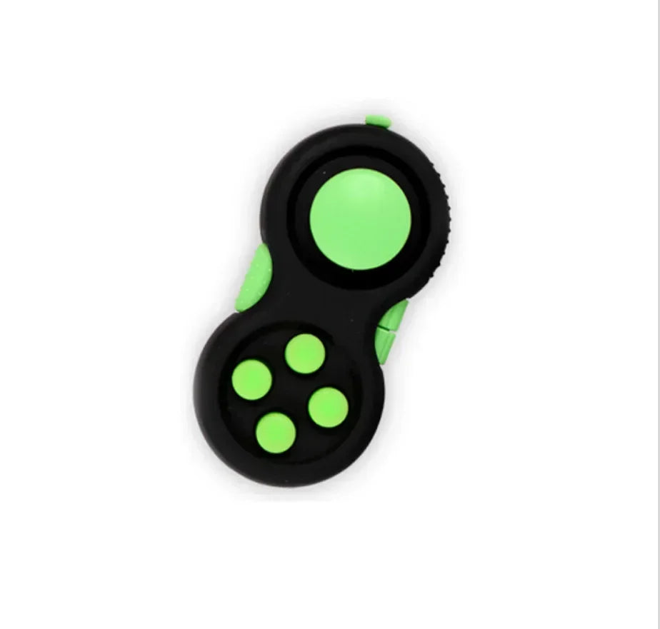 FUYAOZHISHANG Preschoolers-Adults Multicolor Plastic Handheld 8-Functions Fidget Controller Rotary Dial Electronic Lights Stress-Anxiety Reducer Keychains Activity Toys/Colors-Red/Black/Multicolor/Dots/Ages: 6-18  Years Old-Adults