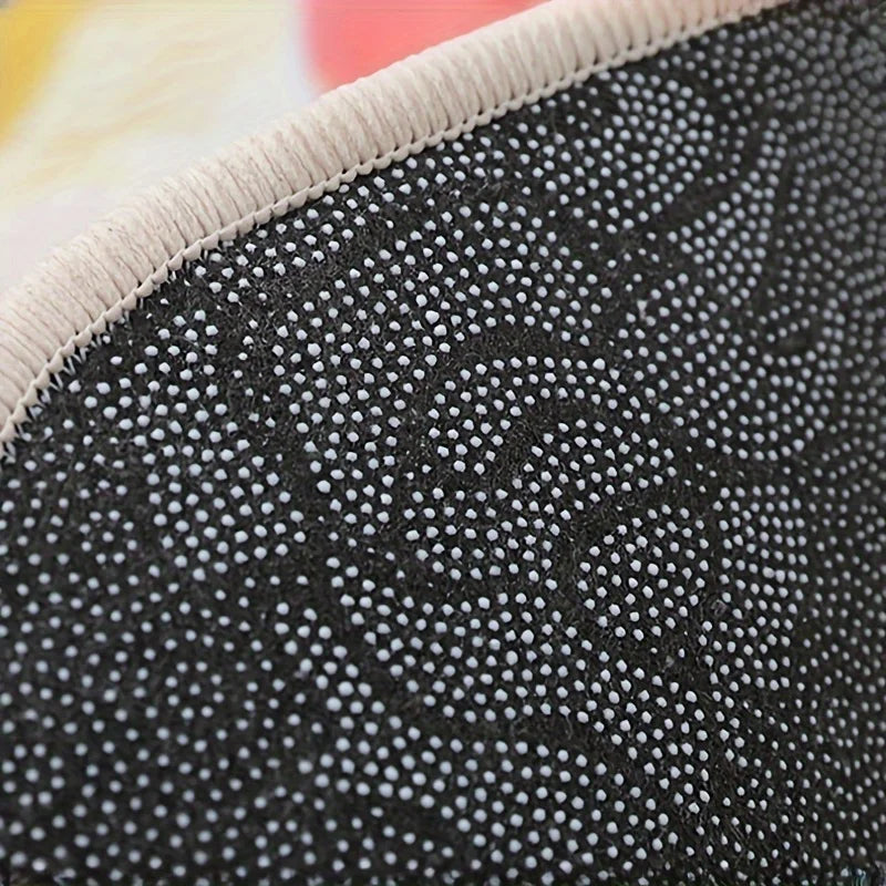 No-EN-Name-Null Indoor Geometric Watermelon Semicircular Food-Drink Cotton-Polyester Blend Fabric Anti-Slip Base Bathroom Mats-Rugs / Colors-Geometric /Watermelon/Lemon/Multicolor/Hand Wash Only