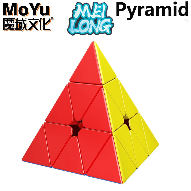 NULL Kids-Adults Medium-Hard Pyramid Magic Multicolor Plastic Triangle Shaped Twistable 3D Dissection Mechanical Puzzle Rubik Cubes Toys/Ages: 6-18 Years Old + Older/Colors-Red/Yellow/Multicolor/Blue/Orange/Black