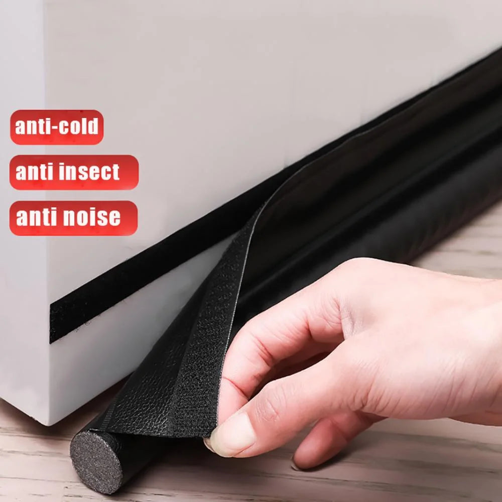 Round Plastic Adjustable PU Leather Eva Self-Adhesive Wind-Sound-Proof Window-Door Bottom Foam Seal Strips/Colors-White/Black