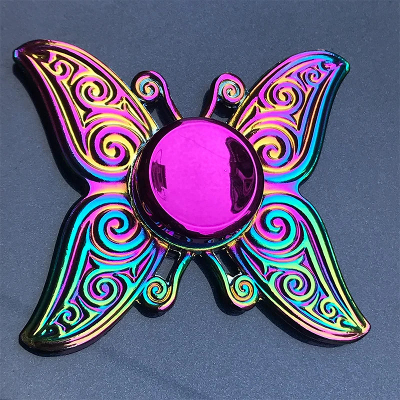 ZIRI Teen Adults Multicolor ABS Plastic-Metal Fidget Spinner Activity Toys/Ages: 13-18 Years Old + Older /Colors-Multicolor/Rainbow/Blue/Purple/Geometric/Pink/Gold