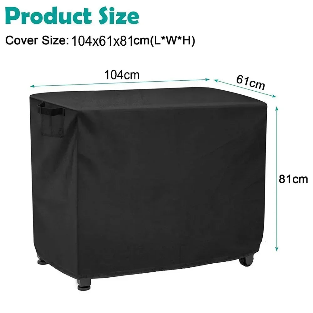 Outdoor Black-Silver Waterproof Oxford Fabric Locked Adjustable Drawstring Nylon-Polyester-Synthetic Rope Prep Cart Covers