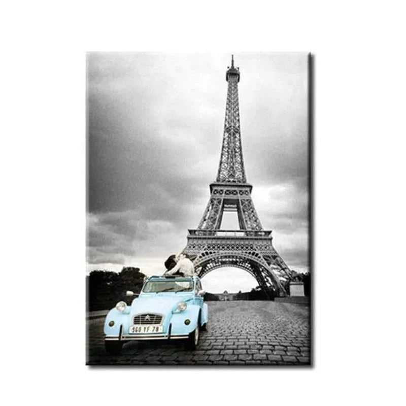 NULL Modern Rectangle Shaped Customized Unframed Waterproof Anti-Scratch HD Giclee Cotton Canvas Iconic Landmarks London-Paris-New York-Animals Wall Art Prints/Colors-Gray/Beige/Black/Red/White/Animal/Multicolor/Floral/Many Sizes