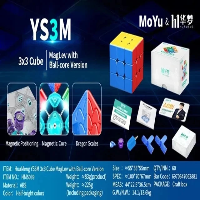 No-EN-Name-Null Kids-Adults Medium-Hard Plastic Square Shaped Twistable Magic Speed 3D Sequential Magnetic Mechanical Puzzle Rubik Cube Toys/Ages 3-14+ years Old/Colors-White/Red/Geometric/Clear/Multicolor