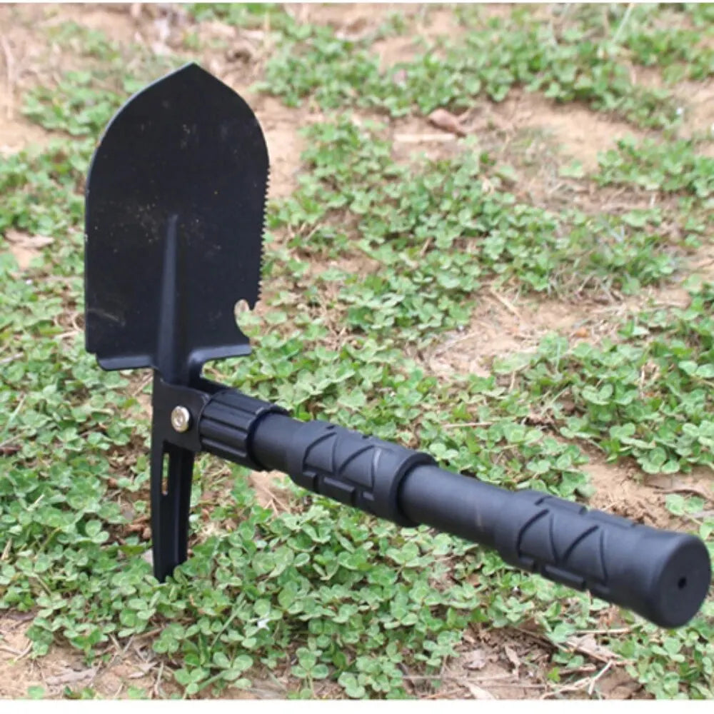 No-EN-Name-Null Outdoor Black-Camouflage Steel Foldable Portable Multifunctional Spade-Shovel Military Soldier Camping Tools
