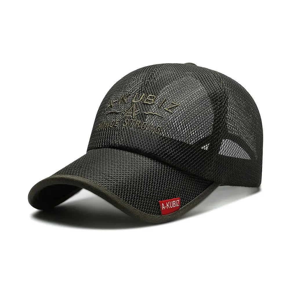 No-EN-Name-Null Adults Unisex One Size Adjustable-Fit Quick Dry Blue Cotton-Polyester Fabric Full Mesh UV Protection Baseball Caps/Colors-Beige/Navy/Black/Gray
