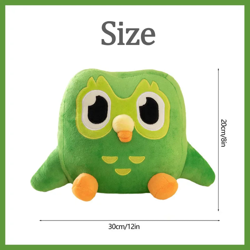 No-EN-Name-Null Adults MOVIE-TV Cute Cartoon Green Soft Chubby Owl Cotton Filling Stuffed Animals /Ages: 18 Years Old-Adults
