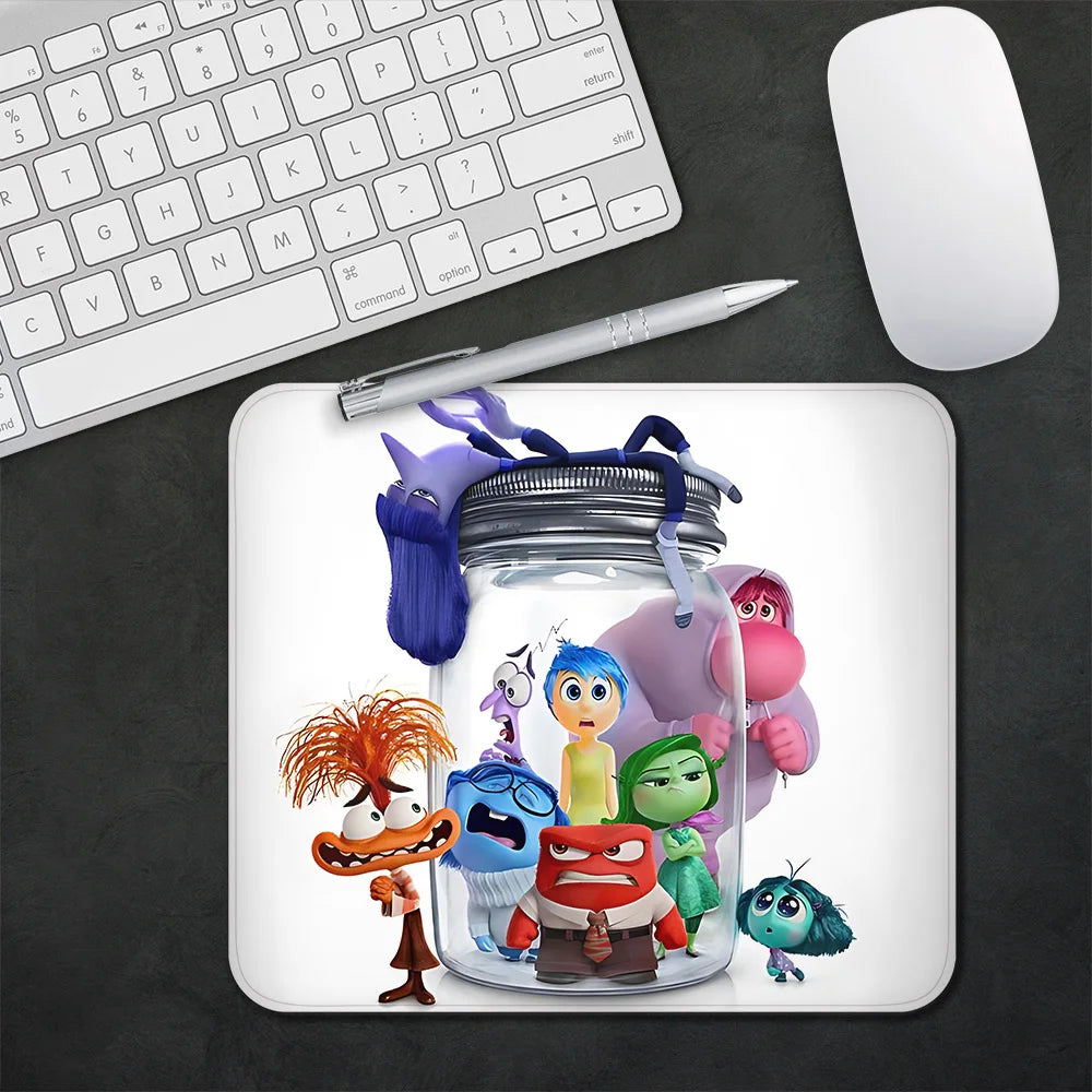 TOPTOY Cute Animated CARTOONS-INSIDE OUT 2-MOVIE-TV Themes Multicolor Rectangle Shaped Gaming Rubber Base Mouse Pads/Colors-Blue/White/Orange/Purple/Black/Multicolor/Pink