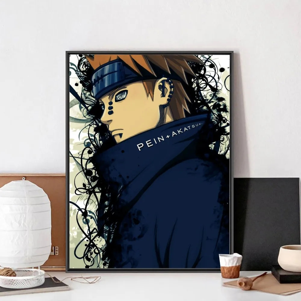 MINISO Retro Unframed Rectange Waterproof Singer A-Narutoes-Anime White Paper Wall Art Posters/Colors-Orange/yellow/Purple/Blue/White/Many Sizes
