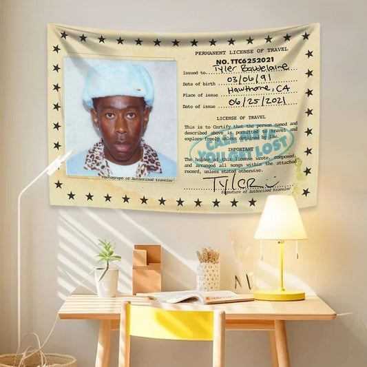 American Pop Singer Tapestry Rapper Singer Home Decor Wall Hanging Living Room Bedroom Dorm Aesthetic Decor