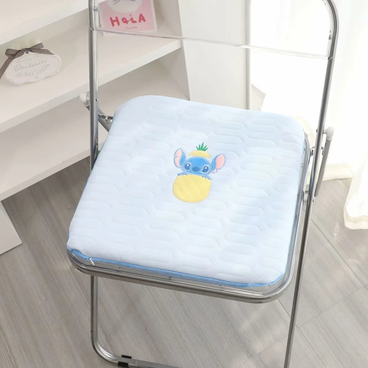KUROMI Adult Handmade Cartoon Seat Cushion For Chairs/Light Colors-Light Blue/Light Pink/Light Peach/Light Green/Light Beige/ Light Off White/