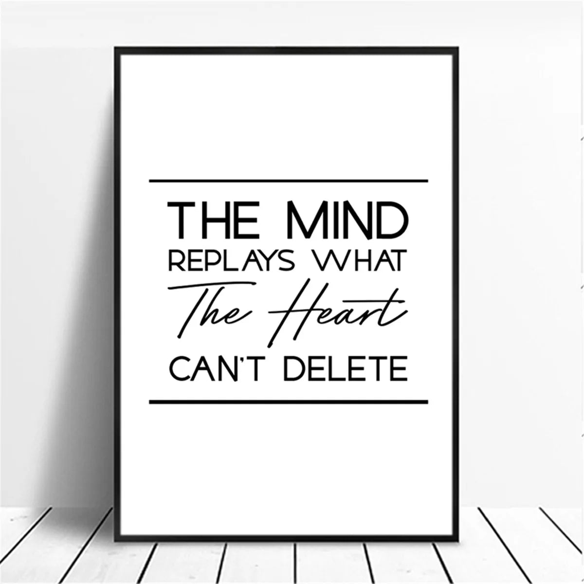 Unframed Canvas Rectangle Waterproof Ink Wall Black-White Quotes Minimalist Positive Words Prints