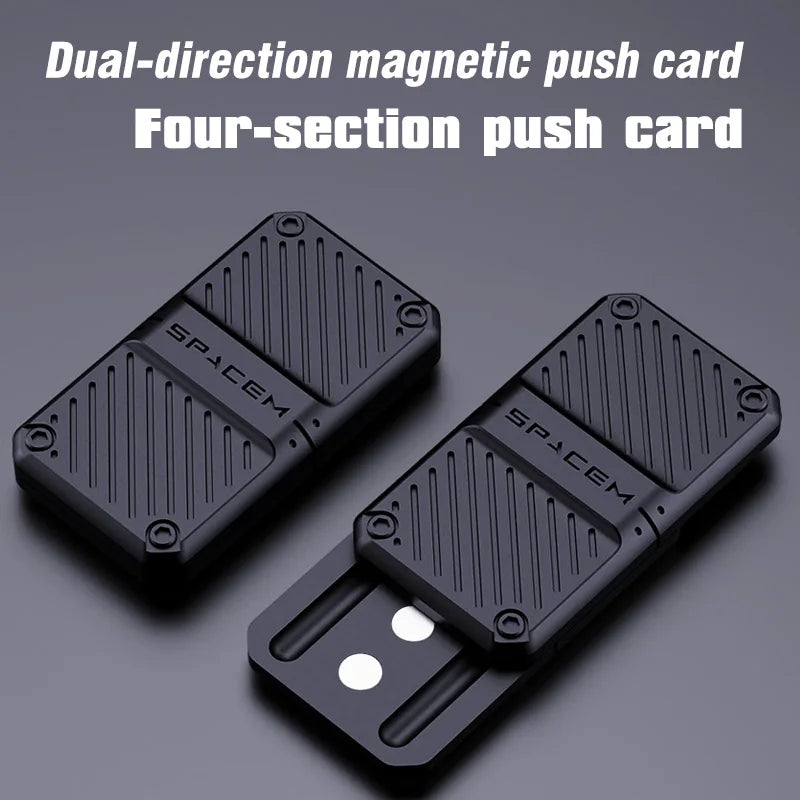 YIJOO Adults SPACEM Silver Metal Alloy Precision Fingertip Hand-Eye Coordination Mechanical Magnetic Push Plate Slider Fidget Stress Reliever Rectangle Activity Toys/Colors-Yellow/Black/Gray/Silver/Blue/13-18 + Years Old