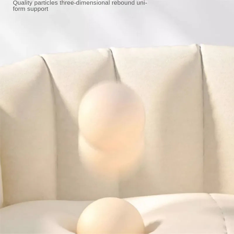 ZISIZ Modern White-Dark Gray Q-Bomb 3D Rebound Uniform Support Upholstered Padded Soft Fluffy Snow Velvet Fabric Removable Washable Lazy Lightweight Double Seats Side Pocket Bean Bag Chair Sofas/Colors-Gray/Beige/White/Striped/Yellow/Geometric