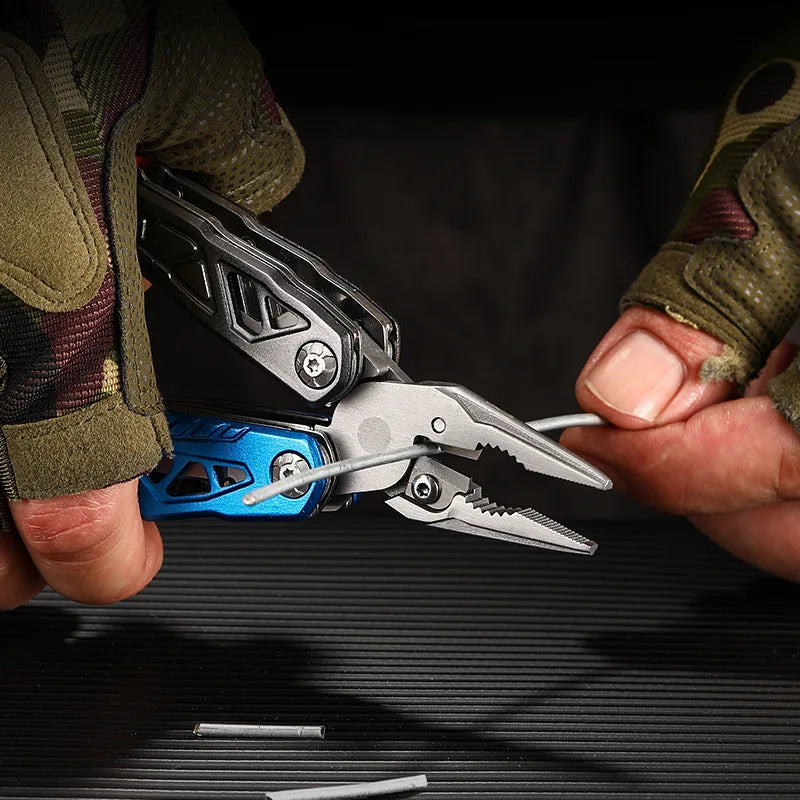 JIANLAI Outdoor Multifunctional Gray-Silver Stainless Steel Black Handle-Blue-Orange Hammer Axes/Colors-Silver/Blue/Orange/Black/Gray/Multicolor/Orange-Black Fabric Pouch Included