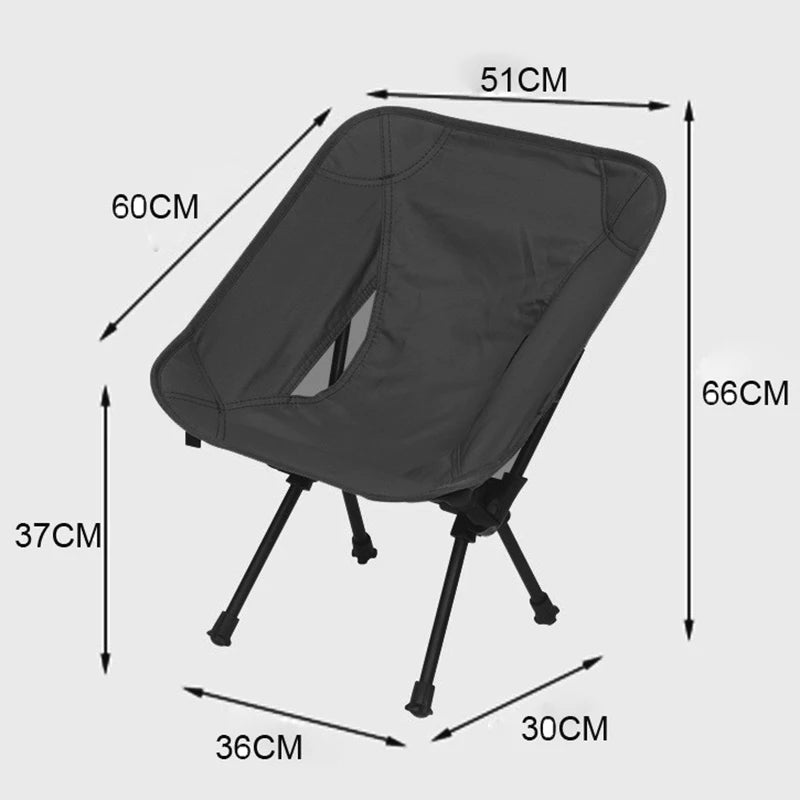 No-EN-Name-Null Modern Outdoor Adults Green Upholstered Padded Tear-Resistant Soft Oxford Cloth Fabric Moon Camping Super Light Aluminum Metal Frame Folding Chairs/Colors-Green/Blue/Beige/Gray