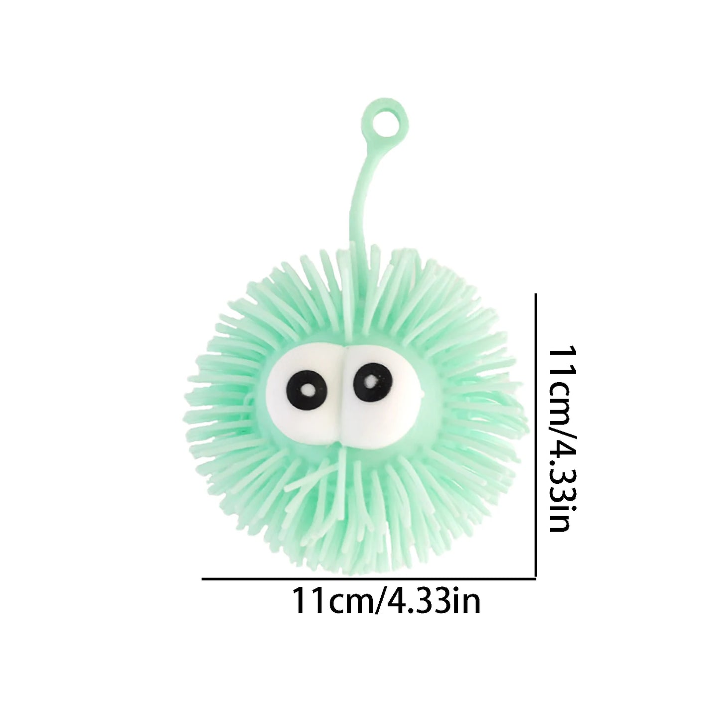 No-EN-Name-Null Large Lighting Up Soft Plush Rubber Protruding Bulging Eyes Multicolor Round Shaped Bouncy Balls/Colors-Purple/Green/Yellow/Blue/Multicolor/3-18 Years Old-Adults