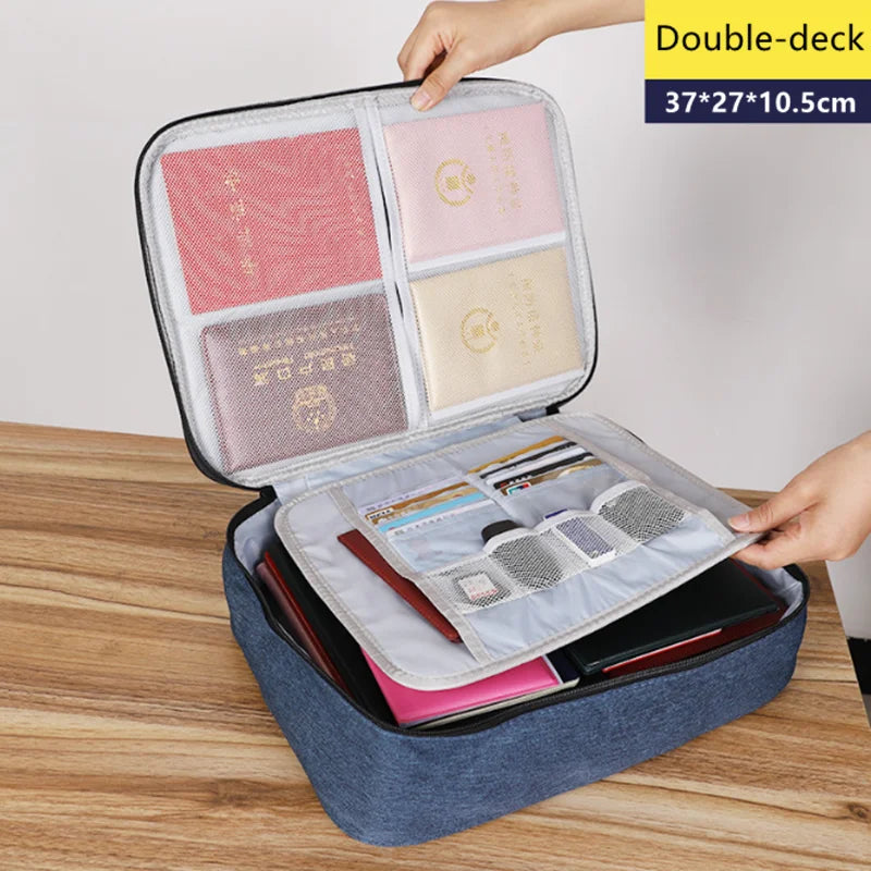 LKEEP Adults Modern Large Waterproof Gray Rectangle Zipper A4 Paper Document Organizer Briefcases/Slit Pockets/ 14 Inches Laptop-Tablet /Single Compartment/Handle-Straps/Colors-Gray/Blue/Black