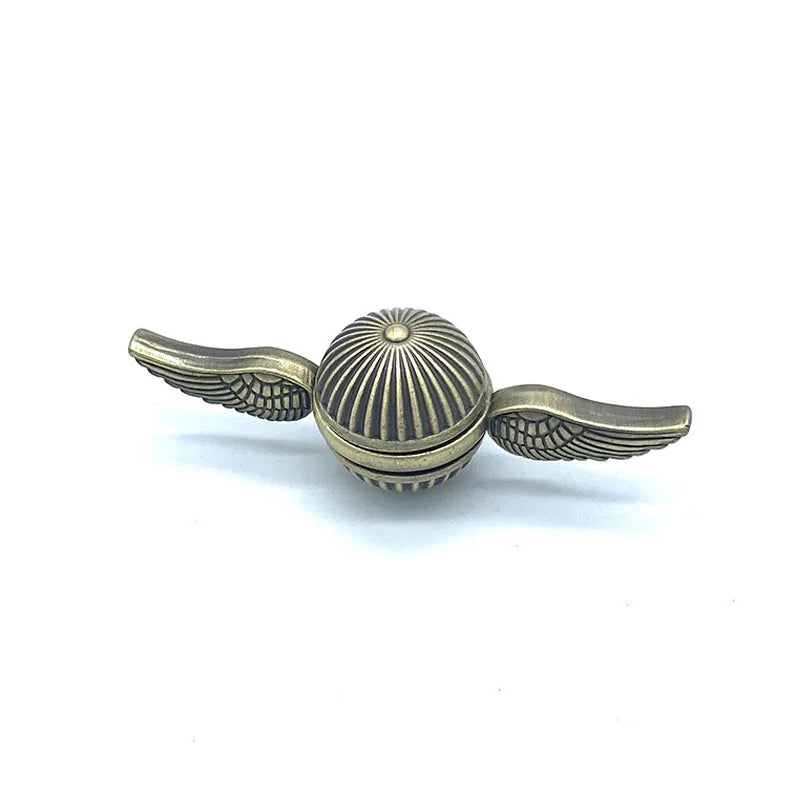 QUICK PUSH Kids Handheld Black Metal Alloy Fingertip Hand-Eye Balancing Gyroscope Fidget Anti-Stress Magic Spinning Tops/ Colors-Geometric/Gold/Bronze/Black/Multicolor/Ages: 13-18 Years Old-Adults