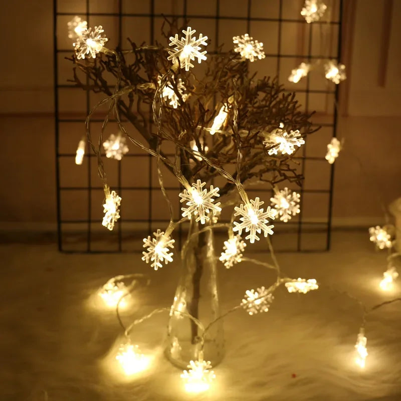 OKAL-RED-EAST Indoor-Outdoor Warm White LED Glowing Round Ball AC-Powered Light Ropes-Strings /USB Plug/3 AA Batteries Not Included/Colors-White/Yellow/Red/Multicolor/Shapes: Stars/Balls/Snowflakes